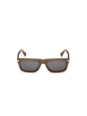 New Zegna Men's Sunglasses Green Grey Lens Injected Frame EZ0301 98A 53